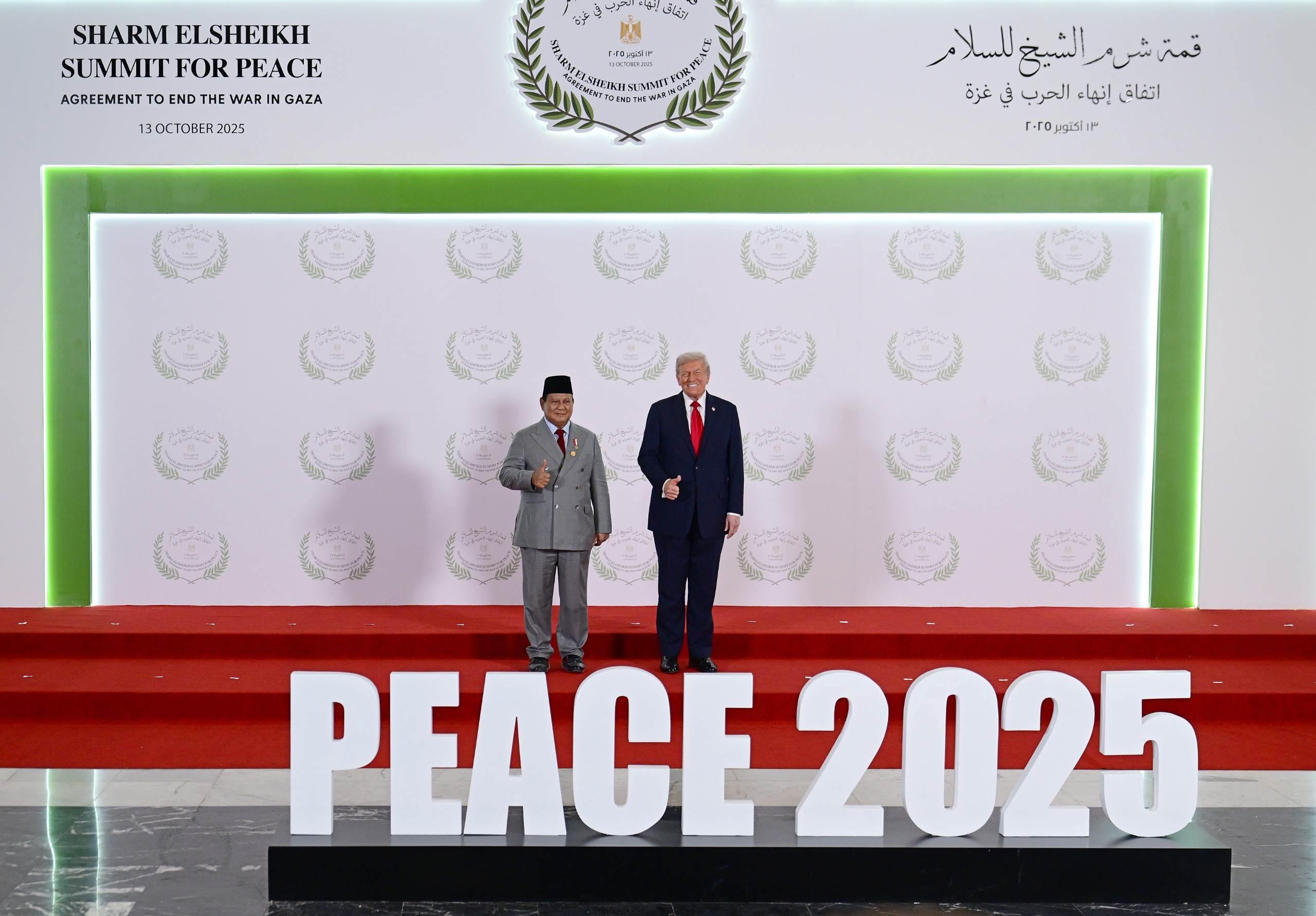 ktt-perdamaian-gaza-di-mesir,-trump-puji-prabowo:-luar-biasa,-kerja-bagus!